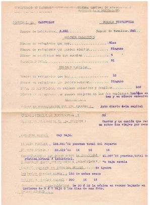 REFUGIADOS datos Vistabella Julio 1937