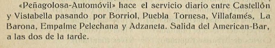 peñagolosa automovil